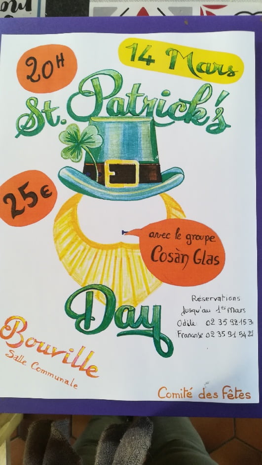 SOIREE SAINT PATRICK LE 14 MARS 2020