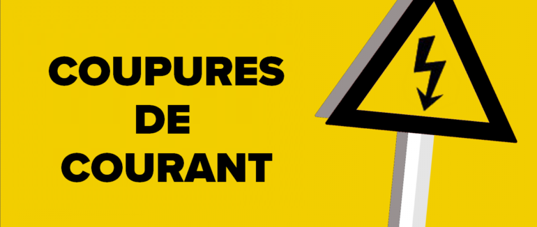 COUPURES DE COURANT POUR TRAVAUX