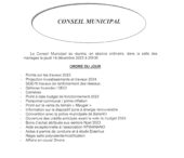 Conseil municipal 14 décembre 2023