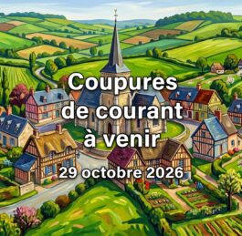 Coupures de courant à venir: 29 octobre 2026