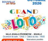GRAND LOTO 2026 à Bouville le 18 Octobre